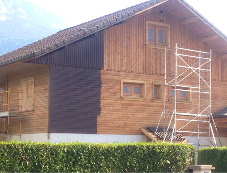 peinture chalet à buissard